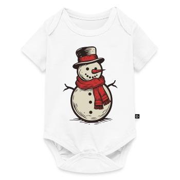 Schneemann - Baby Premium Kurzarmbody - Weiß - Vorne