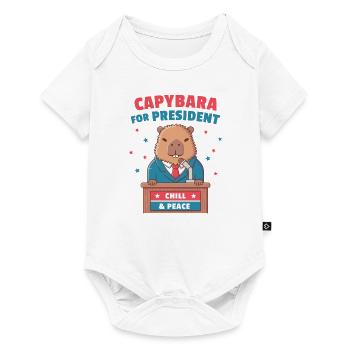 Funny Capybara For President Chill And Peace - Baby Premium short-sleeve bodysuit - white - Front