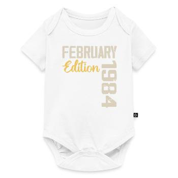 Février 1976 Anniversaire Février 1976 Rétro - Body à manches courtes Premium Bébé - blanc - Devant