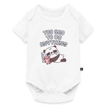 Cute Crying Panda Too Sad To Do Anything - Baby Premium short-sleeve bodysuit - white - Front