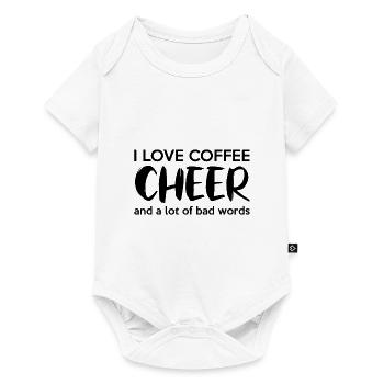 I Love Coffee Cheer And A Lot Of Bad Words Cheerle - Baby Premium Kurzarmbody - Weiß - Vorne