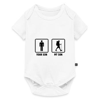 Your Son My Son Trekking Hiking Mountaineering Nat - Baby Premium Kurzarmbody - Weiß - Vorne