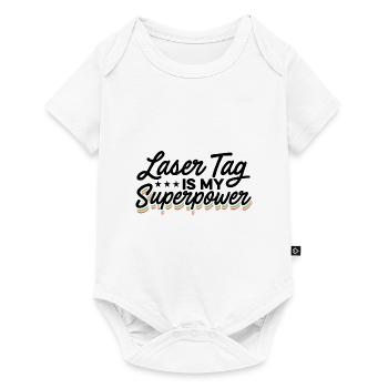 Lasertag Is My Superpower Lasertag Player Lasertag - Baby Premium Kurzarmbody - Weiß - Vorne