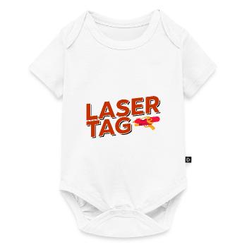 Retro Graphic Lasertag Player Lasertag Phaser Lase - Baby Premium Kurzarmbody - Weiß - Vorne