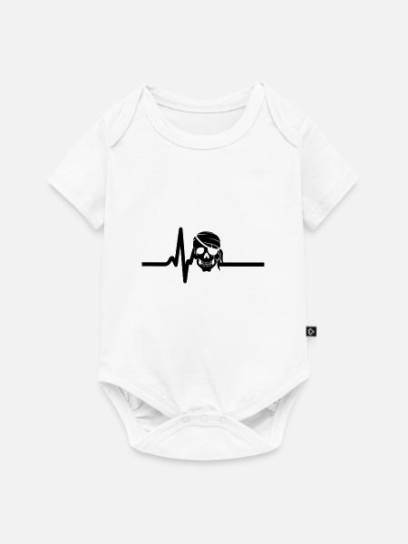 Schädel Schädel - Baby Premium Kurzarmbody - Weiß