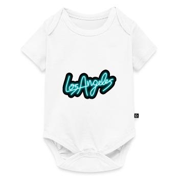 Los Angeles Neon Typografie - LA Kalifornien USA - Baby Premium Kurzarmbody - Weiß - Vorne
