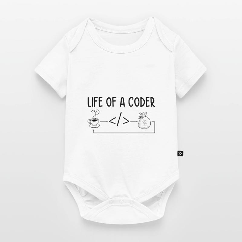 Life Of A Coder Software Developer Programmer Nerd Baby Premium Kurzarmbody