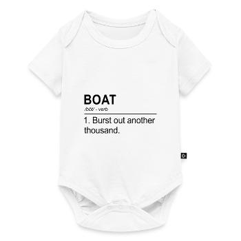 Boat Noun Definition Captain Skipper Sailing Ship - Baby Premium Kurzarmbody - Weiß - Vorne