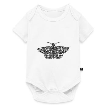 Eleganter Vintage Falter - Baby Premium Kurzarmbody - Weiß - Vorne