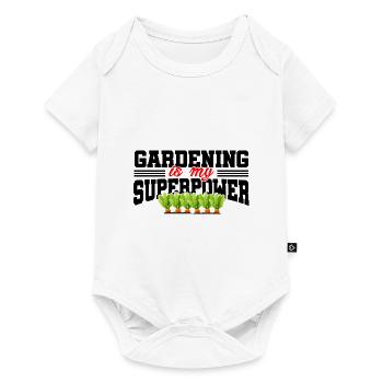 Gardening Is My Superpower Horticulture Gardening - Baby Premium Kurzarmbody - Weiß - Vorne