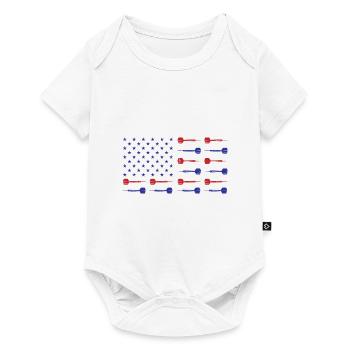 USA Graphic Dart Player Darts Dartboard Bullseye T - Baby Premium short-sleeve bodysuit - white - Front