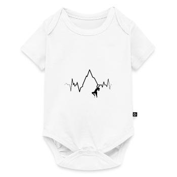 Ecg Heartbeat Graphic Bouldering Mountaineering Bo - Baby Premium short-sleeve bodysuit - white - Front