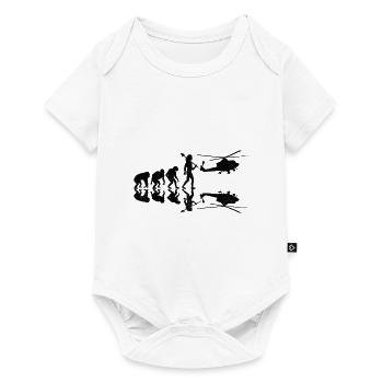 Retro Evolution Hubschrauber Flieger Pilot Chopper H - Baby Premium Kurzarmbody - Weiß - Vorne