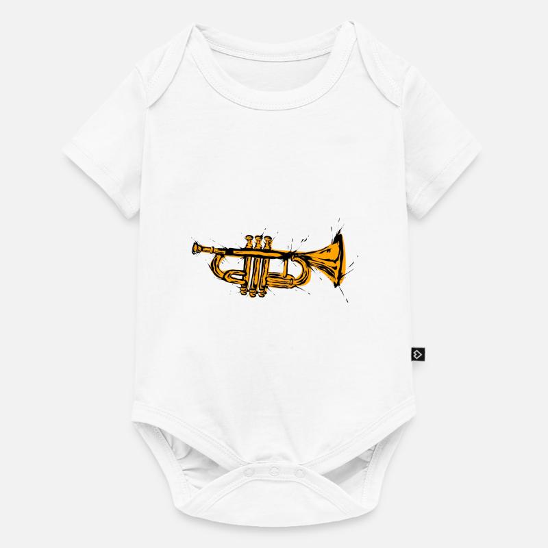 Trompete - Baby Premium Kurzarmbody - Weiß