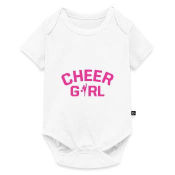 Cheer Girl Cheerleading Cheerleader Cheerdance Gym - Baby Premium Kurzarmbody - Weiß - Vorne