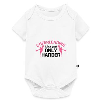 Cheerleading Like A Sport Only Harder Cheerleader - Baby Premium Kurzarmbody - Weiß - Vorne