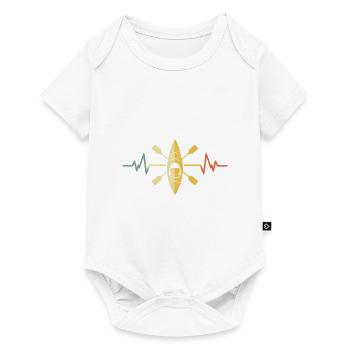 Heartbeat Graphic Kayaking Canoe Rowing Rower Padd - Baby Premium Kurzarmbody - Weiß - Vorne