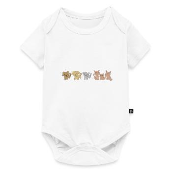Chiens Chats Symbole Animaux Mignon Cartoon Pet - Body à manches courtes Premium Bébé - blanc - Devant