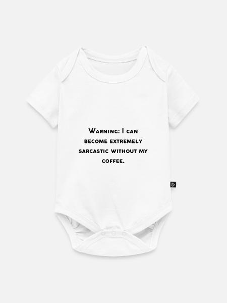 Lustiges Café-Design - Baby Premium Kurzarmbody - Weiß