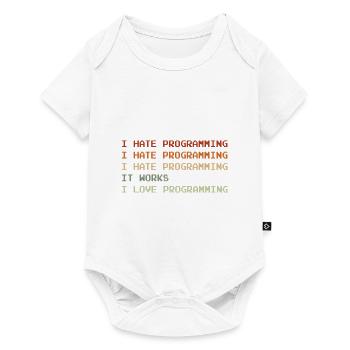 Things I Hate Programming Coder Coding Developer S - Baby Premium Kurzarmbody - Weiß - Vorne