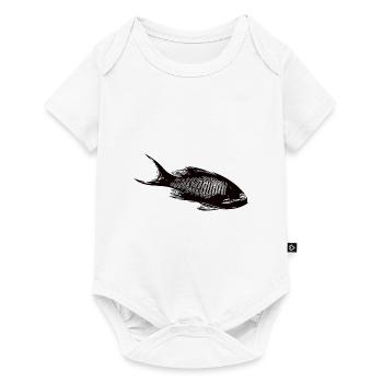 Vintage coral reef fish in the coral reef - Baby Premium short-sleeve bodysuit - white - Front