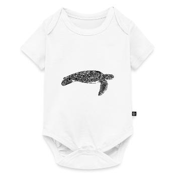 Élégante vieille tortue d’eau - Body à manches courtes Premium Bébé - blanc - Devant