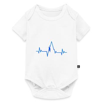 Ecg Heartbeat Graphic Bouldering Mountaineering Bo - Baby Premium Kurzarmbody - Weiß - Vorne