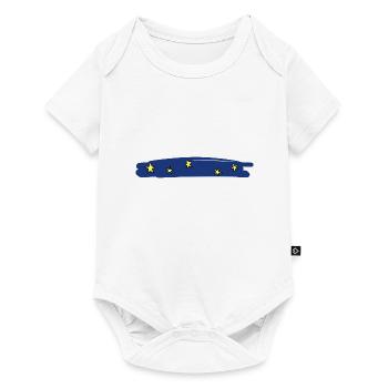 stars blue background line stroke symbol - Baby Premium short-sleeve bodysuit - white - Front
