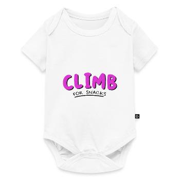Climb For Snacks Bouldering Rock Climbing Rock Bou - Baby Premium Kurzarmbody - Weiß - Vorne