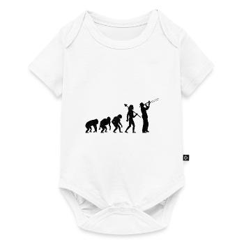 Posaunist Posaunist Evolution Marching Band - Baby Premium Kurzarmbody - Weiß - Vorne