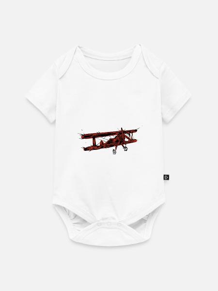 Oldtimer Flugzeug - Baby Premium Kurzarmbody - Weiß