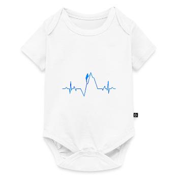 Ecg Heartbeat Graphic Bouldering Mountaineering Bo - Baby Premium Kurzarmbody - Weiß - Vorne