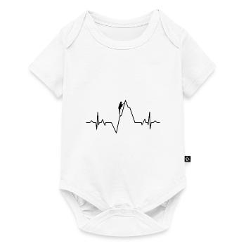 Ecg Heartbeat Graphic Bouldering Mountaineering Bo - Baby Premium Kurzarmbody - Weiß - Vorne
