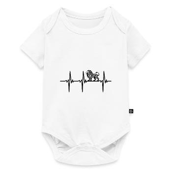 Heartbeat for Proud Lions Tribal Tattoo Style - Baby Premium short-sleeve bodysuit - white - Front