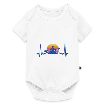Heartbeat Graphic Kayaking Canoe Rowing Rower Padd - Baby Premium Kurzarmbody - Weiß - Vorne