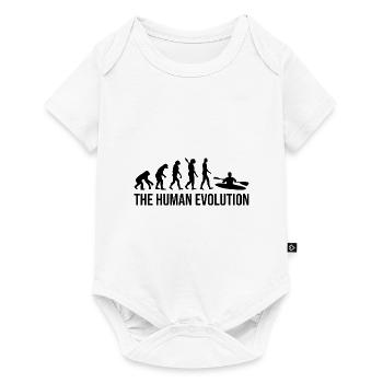 Evolution Graphic Kayaking Canoe Rowing Rower Padd - Baby Premium Kurzarmbody - Weiß - Vorne