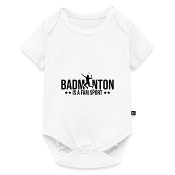 Badminton Is A Fam Sports Badminton Player Shuttle - Baby Premium Kurzarmbody - Weiß - Vorne
