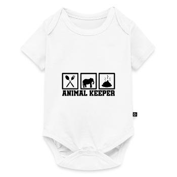 Retro Graphic Animal Keeper Zoo Keeper Animal Love - Baby Premium Kurzarmbody - Weiß - Vorne