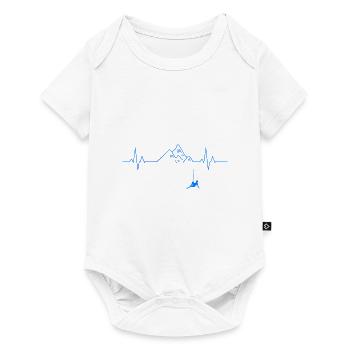 Ecg Heartbeat Graphic Bouldering Mountaineering Bo - Baby Premium Kurzarmbody - Weiß - Vorne