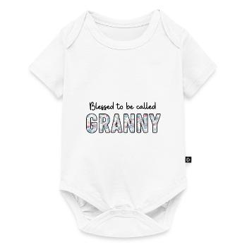 Mamie Vie Fleur Grand-mère - Body à manches courtes Premium Bébé - blanc - Devant