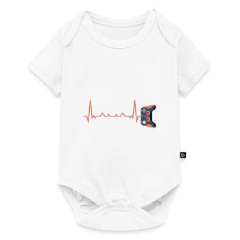 Ecg Heartbeat Video Game Player Gaming Console Pc - Baby Premium Kurzarmbody - Weiß - Vorne