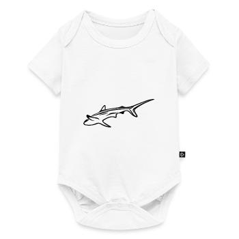 Requin élégant dans le courant de dérive - Body à manches courtes Premium Bébé - blanc - Devant