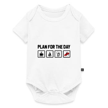 Plan For The Day Sailor Ship Captain Sailing Licen - Baby Premium Kurzarmbody - Weiß - Vorne
