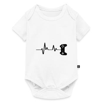 Ecg Heartbeat Video Game Player Gaming Console Pc - Baby Premium Kurzarmbody - Weiß - Vorne