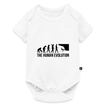 Evolution Graphic Climbing Climber Bouldering Boul - Baby Premium Kurzarmbody - Weiß - Vorne
