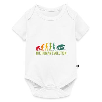 Evolution Graphic Climbing Climber Bouldering Boul - Baby Premium Kurzarmbody - Weiß - Vorne