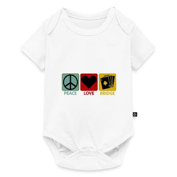 Bridge Player Girl Bridge Player Sayings Peace - Baby Premium short-sleeve bodysuit - white - Front