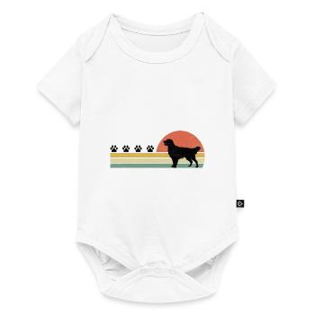Retro Vintage Golden Retriever GR Dog Golden Retri - Baby Premium short-sleeve bodysuit - white - Front