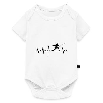 L’escrime battement de coeur Degen Escrime masque Combat d’escrime Kam - Body à manches courtes Premium Bébé - blanc - Devant