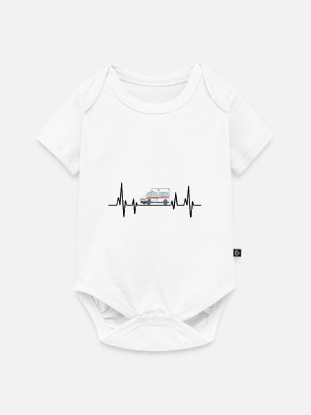 Battement de cœur Ambulancier EMS Conducteurs paramédicaux P - Body à manches courtes Premium Bébé - blanc